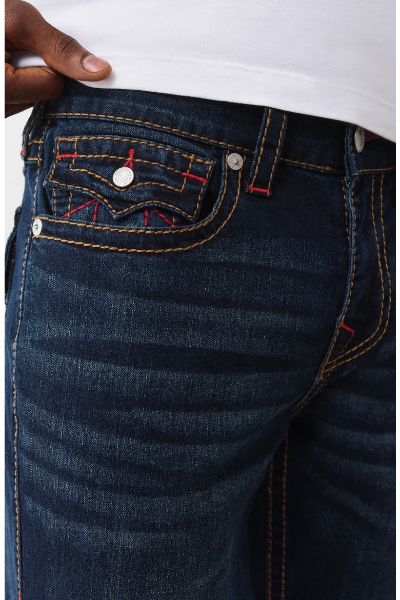 Ricky Big T Flap Straight Jeans, Alternate, color, DARK MAHOGANY WOOD WASH