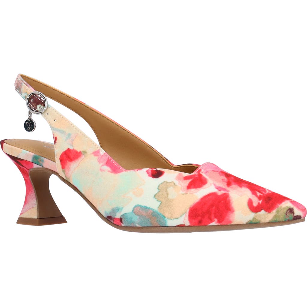 J. Reneé Anara Slingback Pointed Toe Pump in Pink/Green/White  product