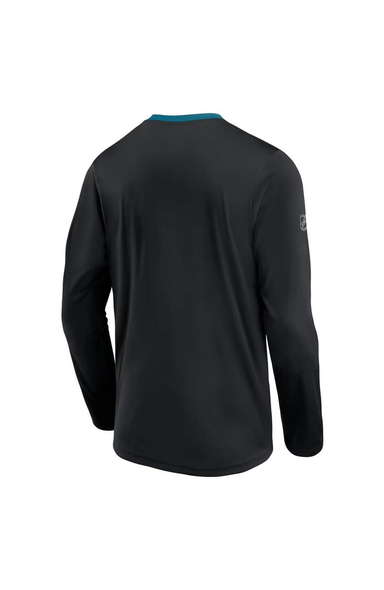 FANATICS Men's Fanatics Branded Black San Jose Sharks Authentic Pro Locker Room Long Sleeve T-Shirt, Alternate, color,