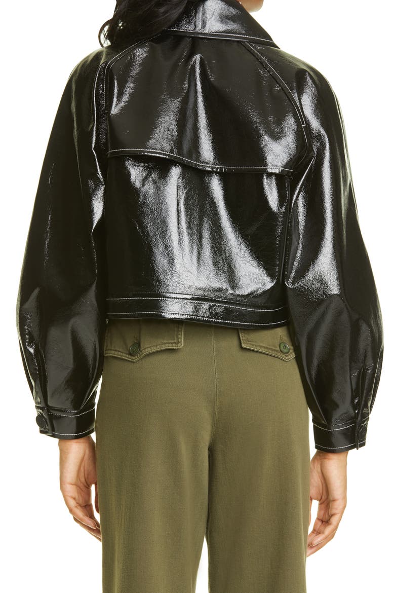 Bracca Faux Leather Jacket, Alternate, color, BLACK