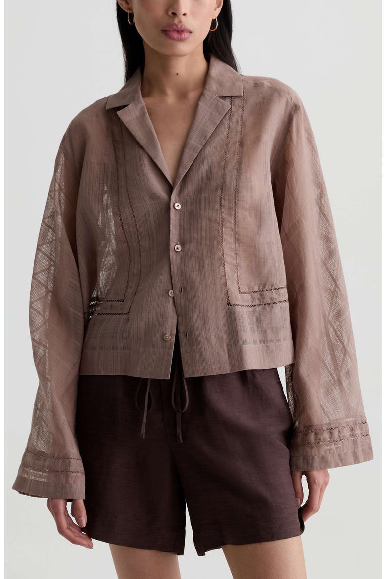 Ellah Woven Shirt, Main, color, CORK
