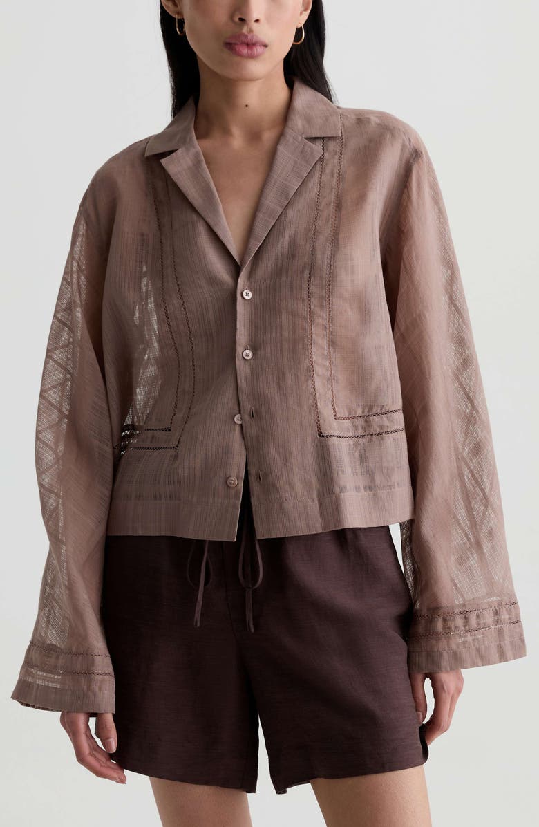 AG Ellah Woven Shirt, Main, color, Cork