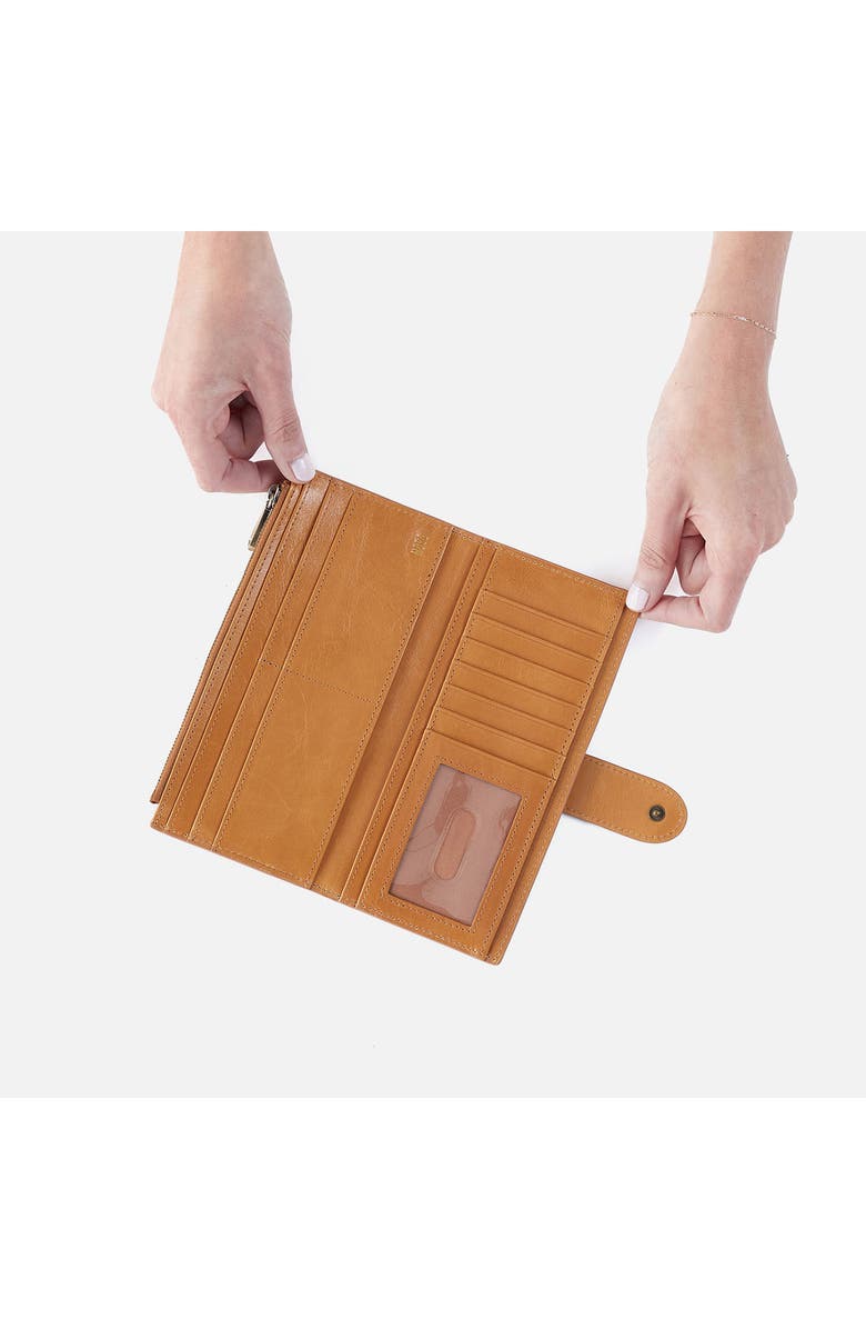 HOBO Dunn Leather Continental Wallet, Alternate, color, Natural