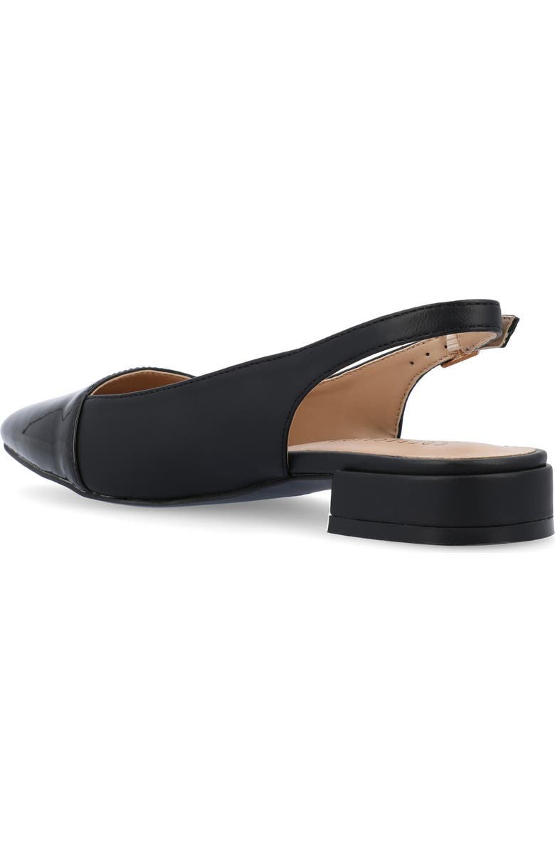 Journee Collection Bertie Slingback Flat, Alternate, color, Black