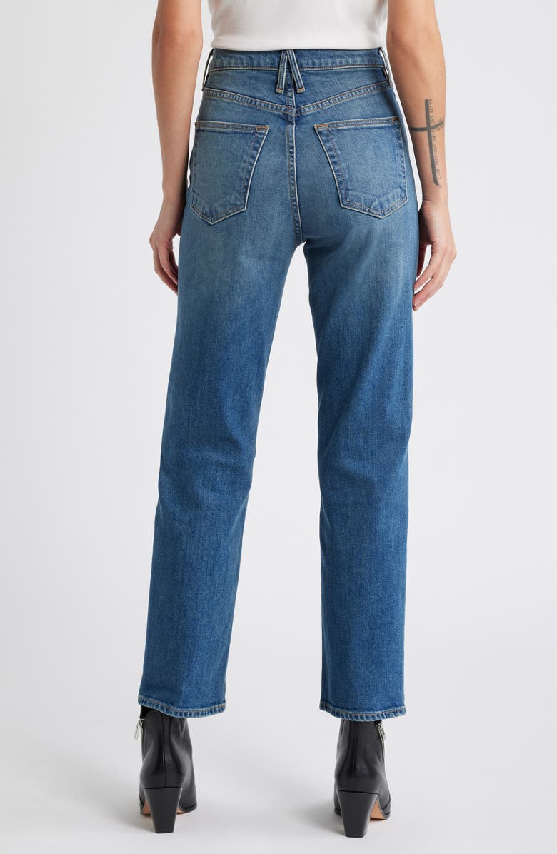 SLVRLAKE London High Waist Ankle Straight Leg Jeans, Alternate, color,