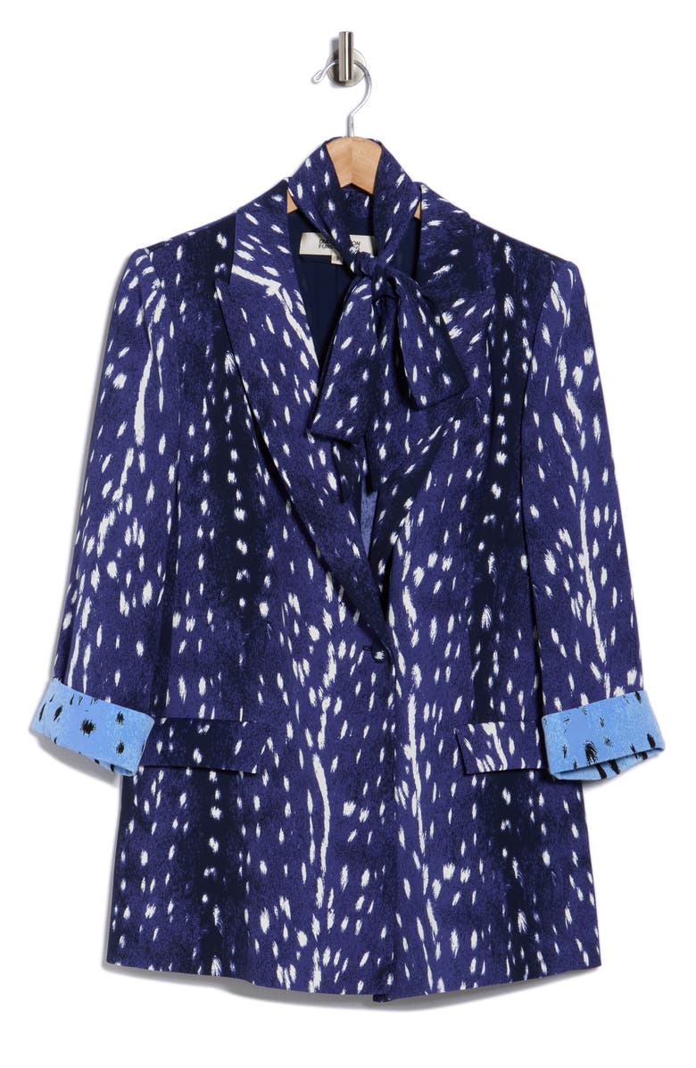 DVF Emiliano Jacket, Alternate, color, Fawn Perfect Navy