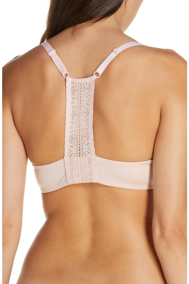 Future Foundations Front Close Racerback Bra, Alternate, color, ROSE SMOKE