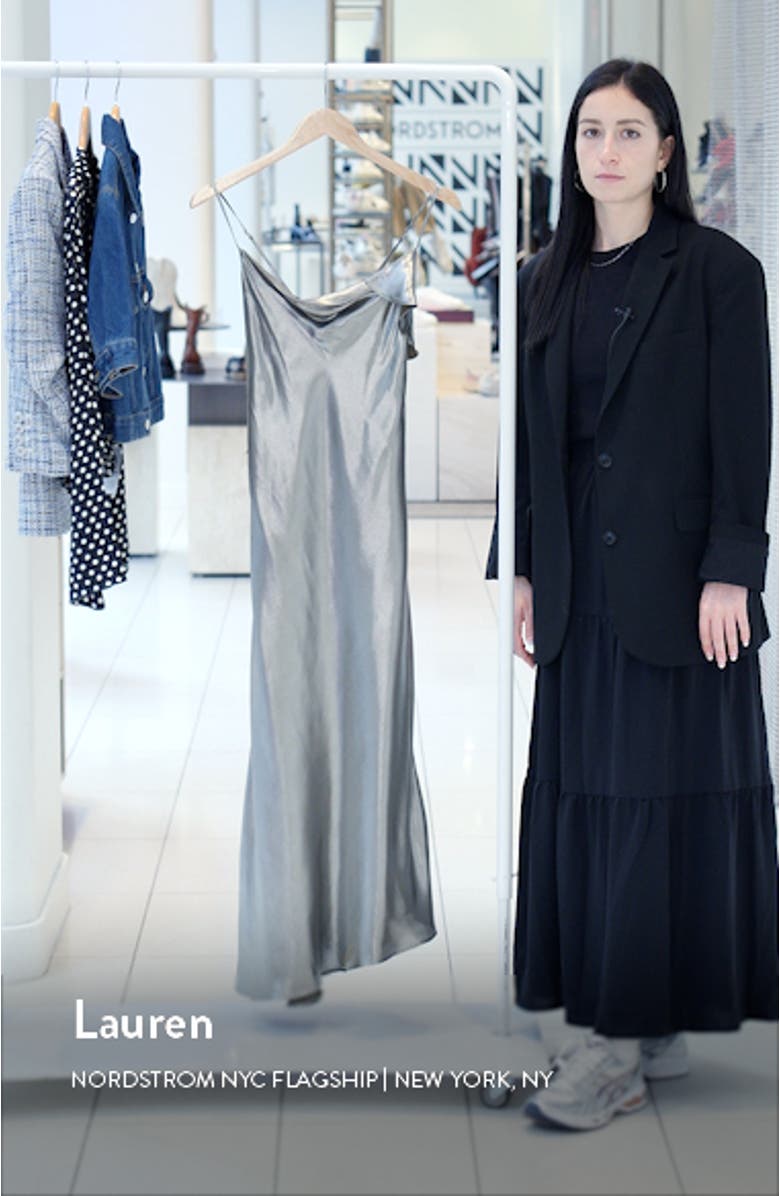 Metallic Asymmetric Hem Dress, sales video thumbnail