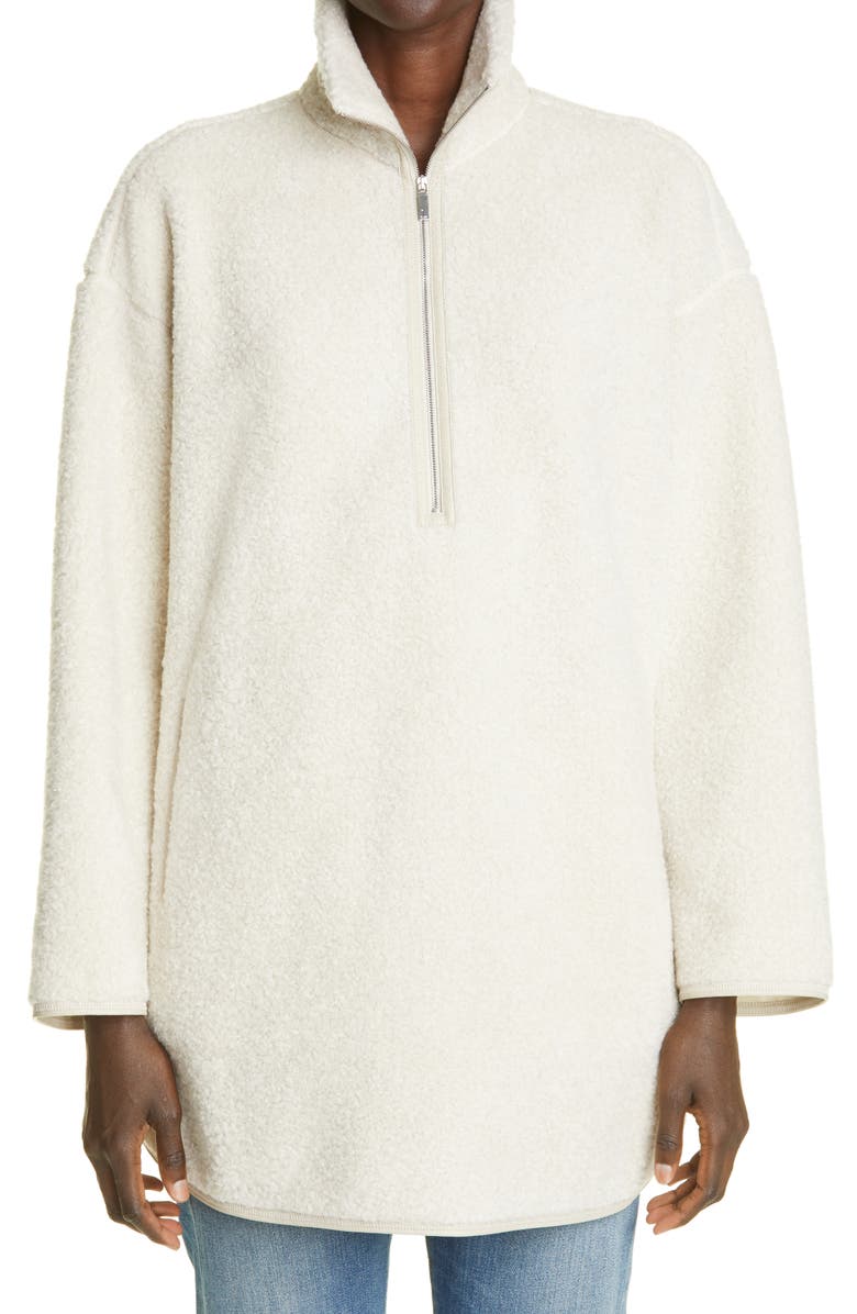 Lafayette 148 New York Half Zip Fleece Tunic, Main, color, 