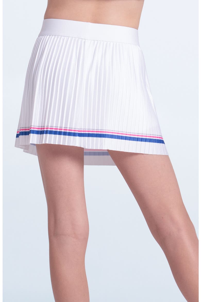 Girls' Game On Pleated Skirt, Alternate, color, White
