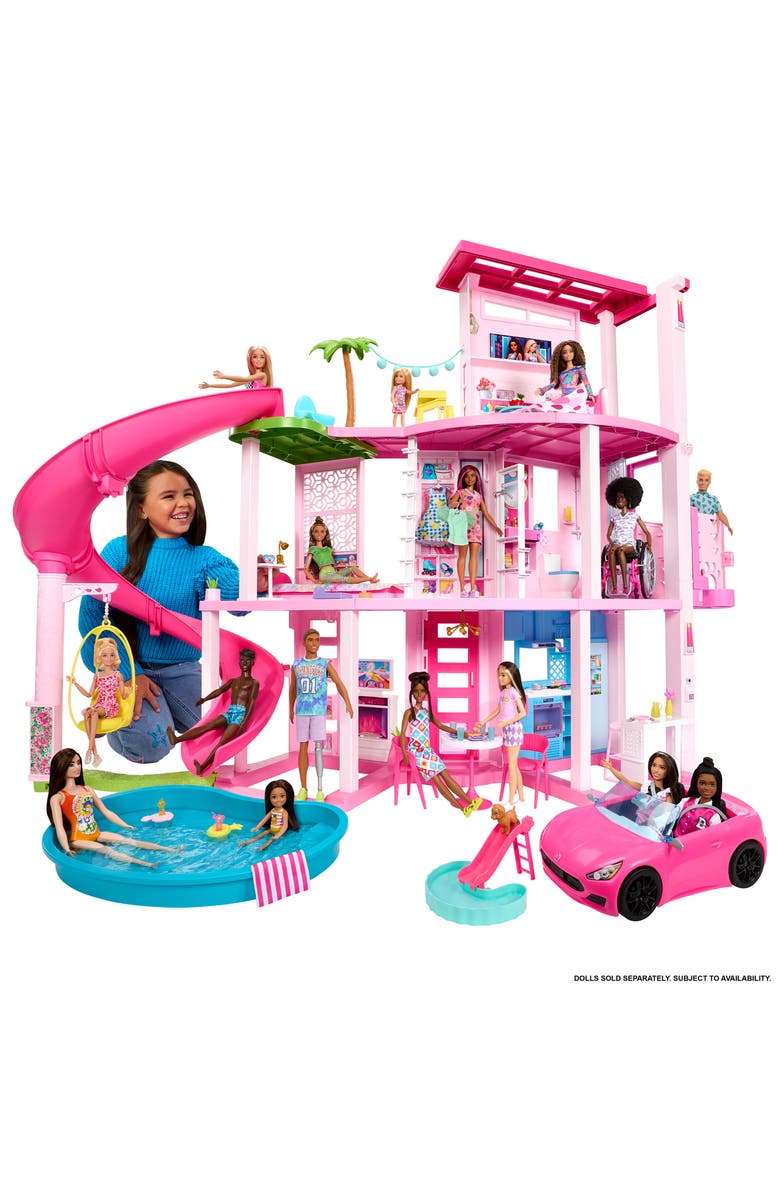 Mattel Barbie<sup>®</sup> Dreamhouse<sup>™</sup> Pool Party Dollhouse with 3-Story Slide and 75 Pieces, Alternate, color,