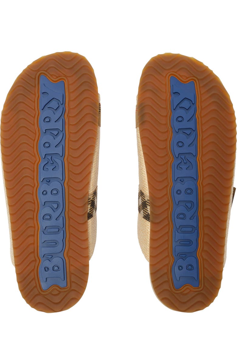 Burberry Raffia-effect Urchin Sandals, Alternate, color, Bake Beige