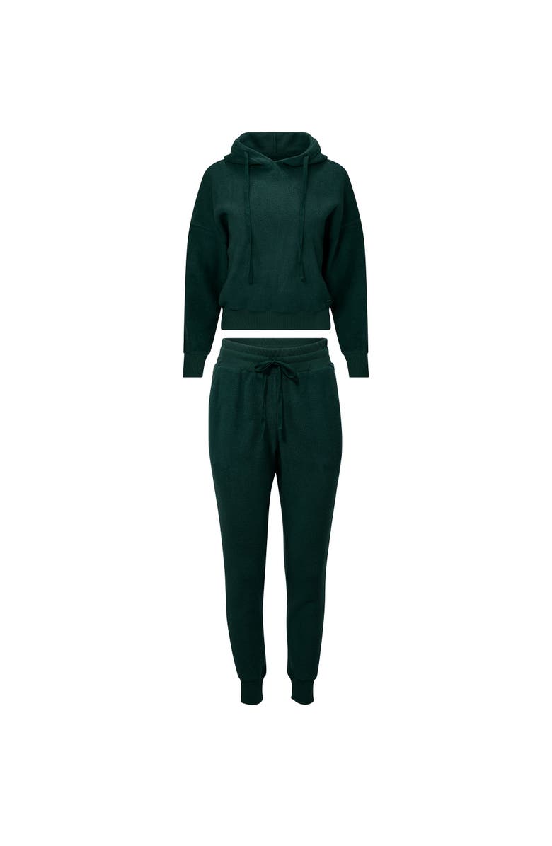 Adore Me Davinia Hoodie And Joggers Set, Alternate, color, Dark Green