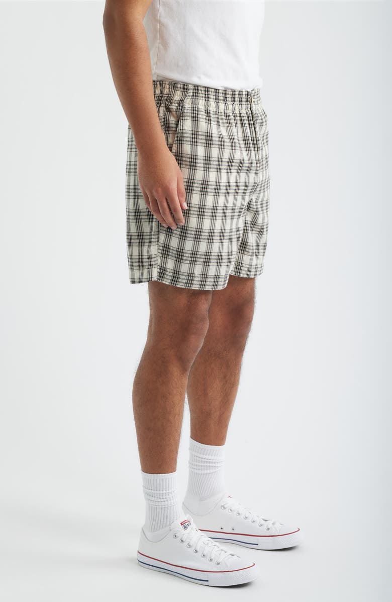 925 Originals Plaid Elastic Waist Shorts, Alternate, color, Cream