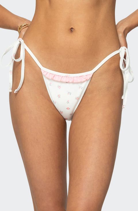 Ira Floral Side Tie Bikini Bottoms
