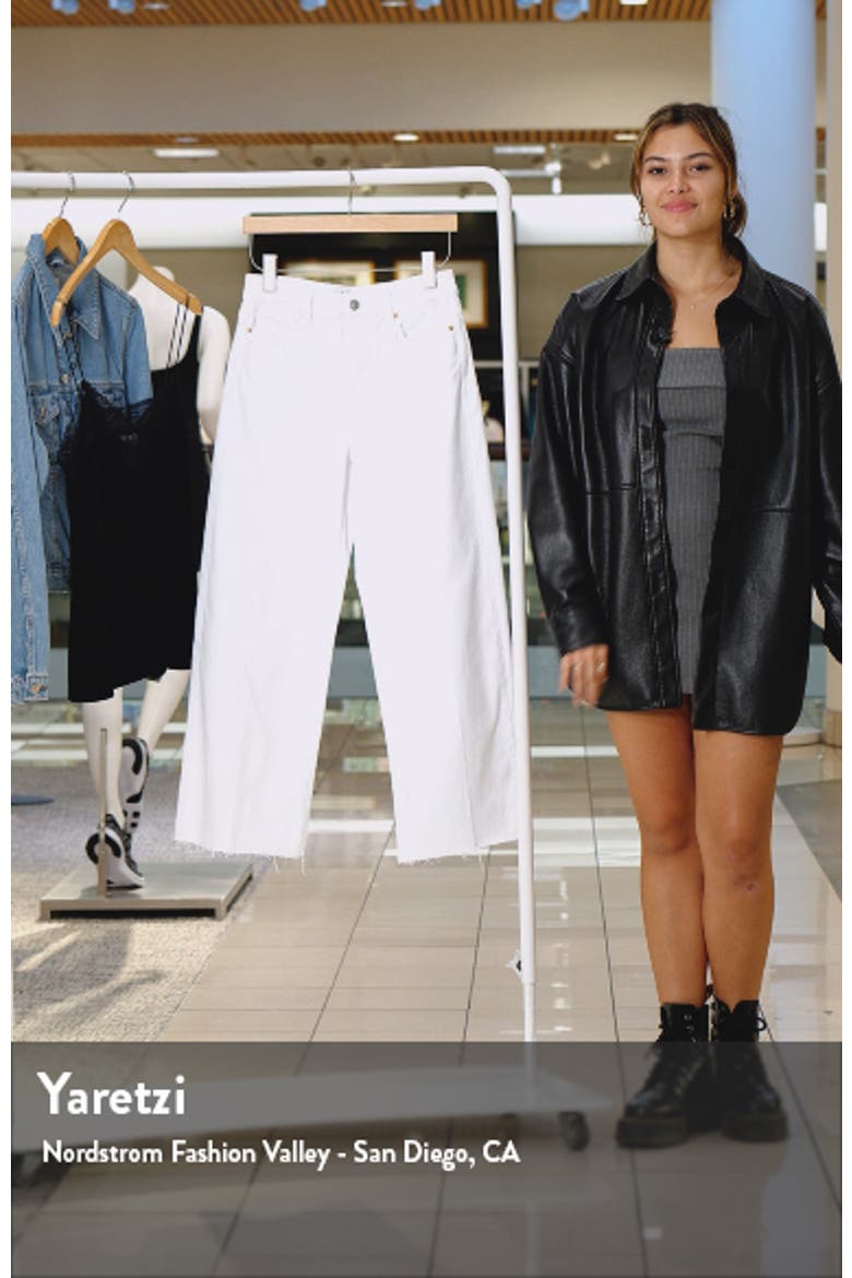 Anessa High Waist Raw Hem Ankle Wide Leg Jeans video