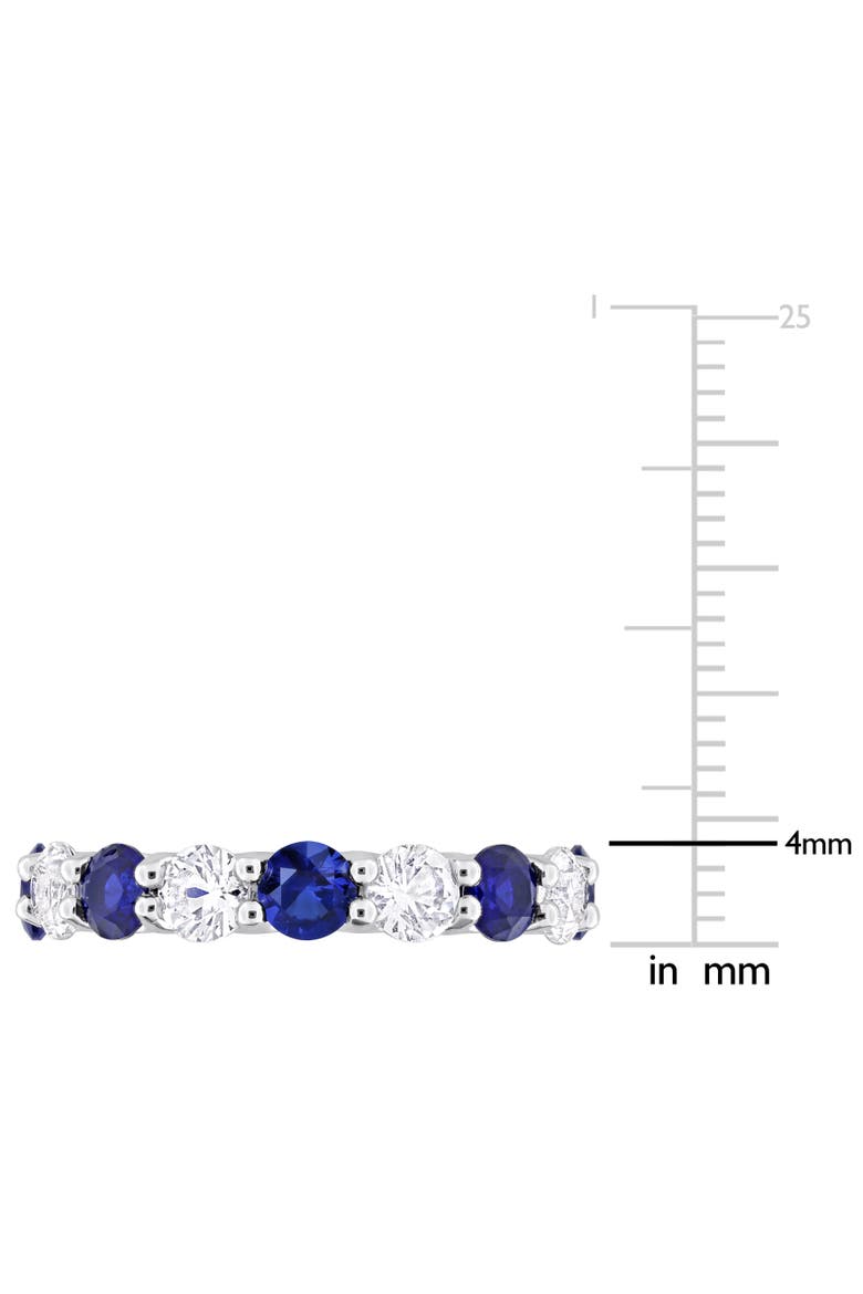 Lab-Created Gemstone Eternity Band Ring, Alternate, color, Sapphire