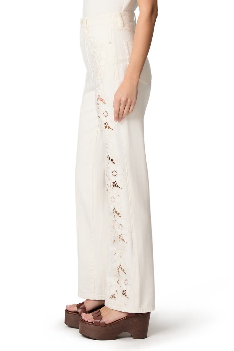 Sawyer Embroidered Straight Leg Jeans, Alternate, color, TONAL ECRU EMBROIDERED