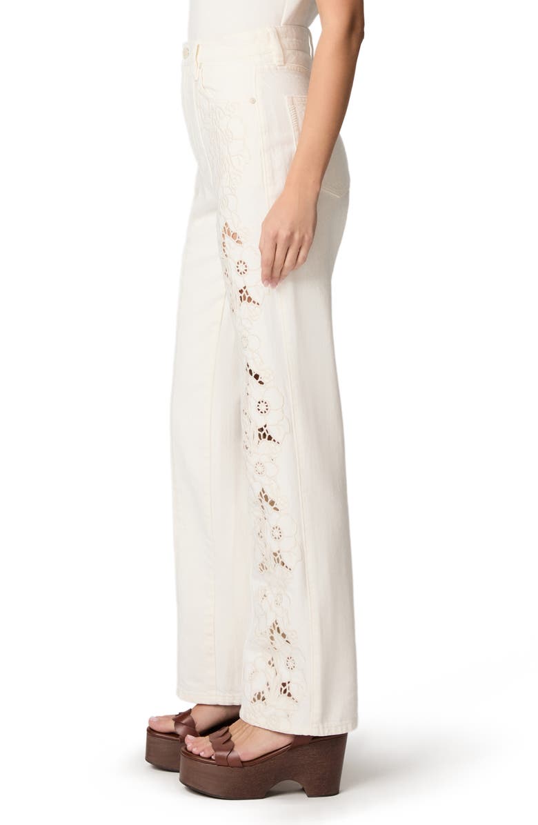 PAIGE Sawyer Embroidered Straight Leg Jeans, Alternate, color, Tonal Ecru Embroidered