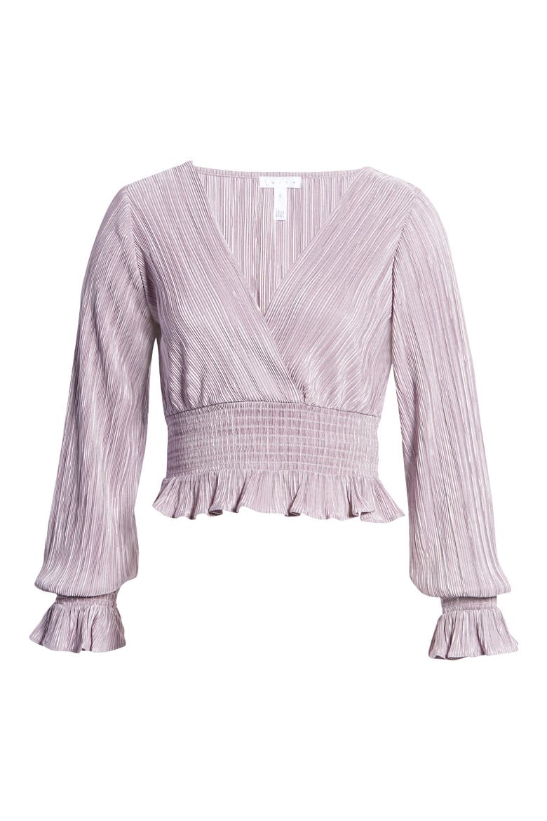 Plissé Smocked Top, Alternate, color, PURPLE PEACE