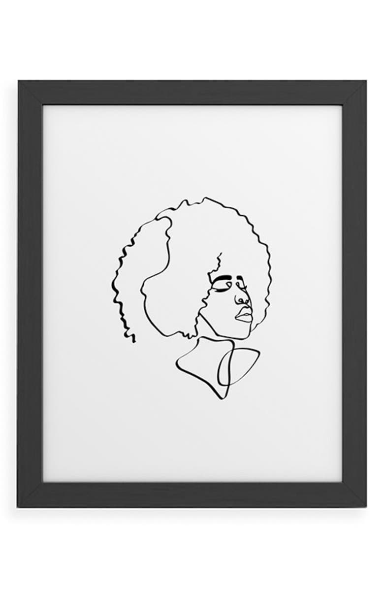Deny Designs Soul Fro Framed Art Print, Main, color,
