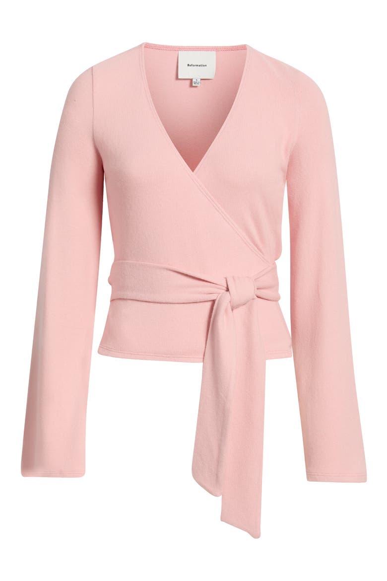 Kylen Wrap Knit Top, Main, color, LOTUS