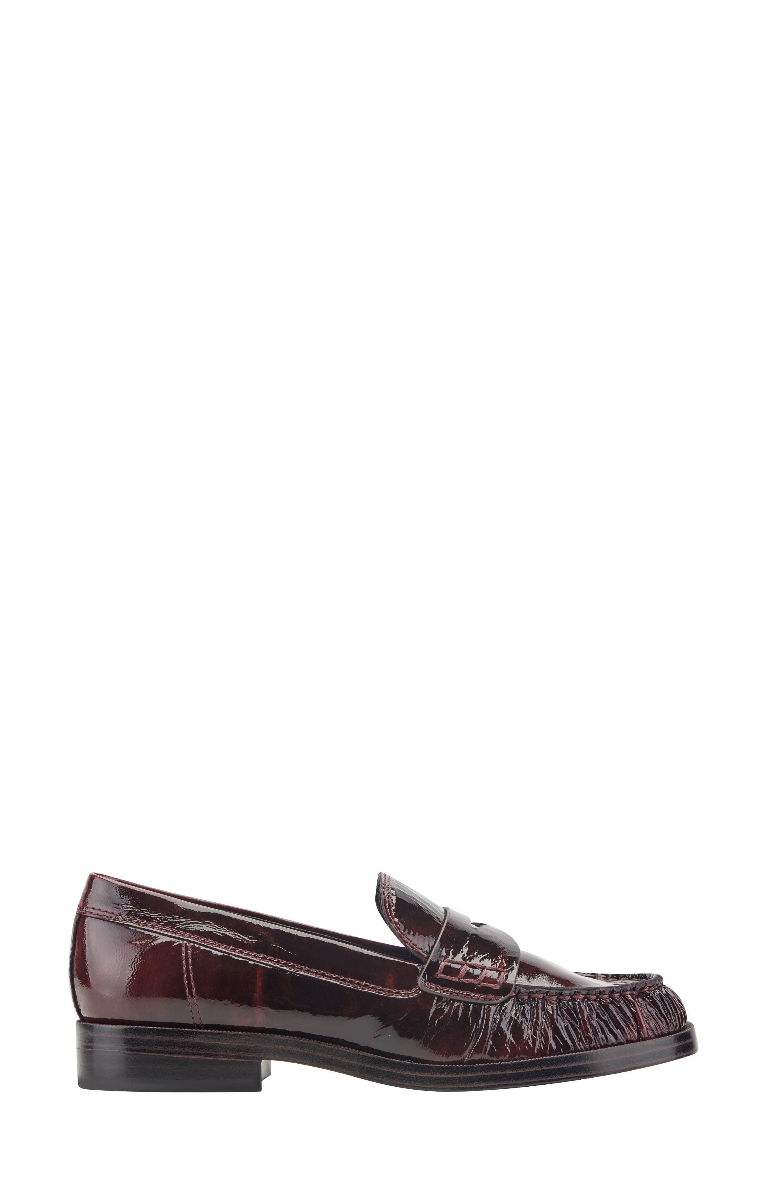 Nell Penny Loafer, Alternate, color, DARK RED