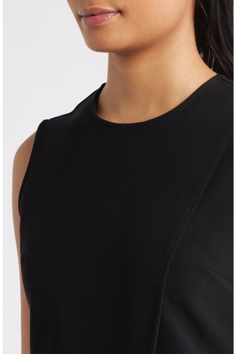 Scuba Knit Angled Dress, Alternate, color, BLACK ONYX