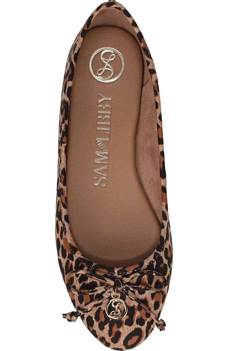 SAM & LIBBY Callan Bow Ballet Flat, Alternate, color, Leopard Multi
