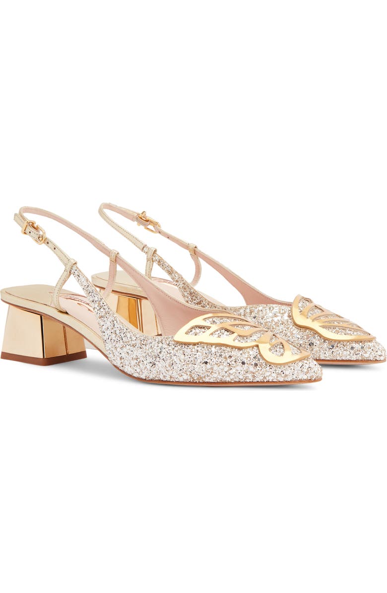 SOPHIA WEBSTER Butterfly Embellished Mismatched Slingback Sandals, Main, color,