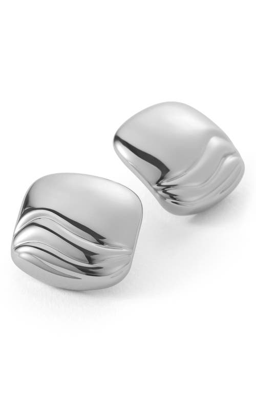 JENNY BIRD Rue Statement Button Earrings in High Polish Silver at Nordstrom