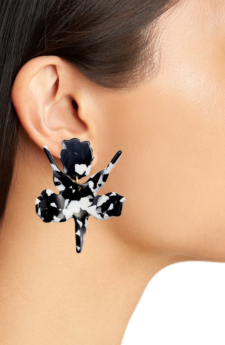 Lele Sadoughi Small Paper Lily Drop Earrings, Alternate, color, 