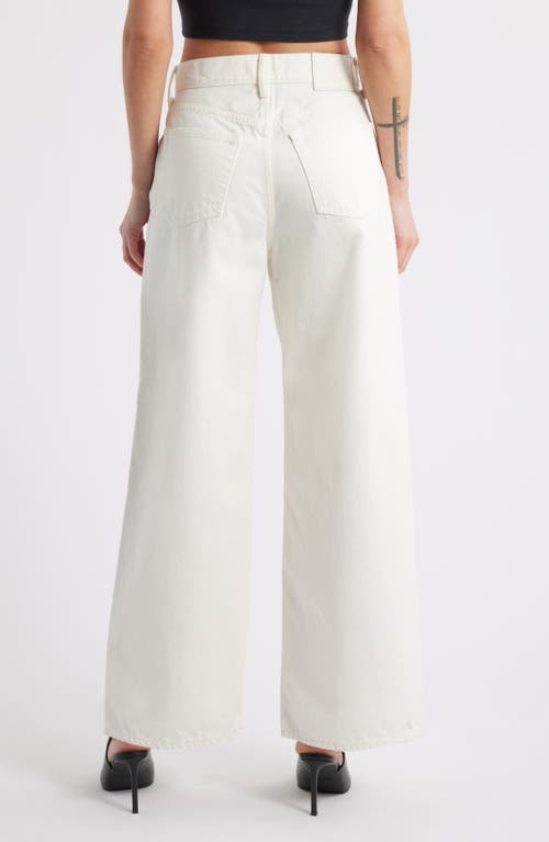 Moussy Vintage Amherst High Waist Step Raw Hem Wide Leg Jeans