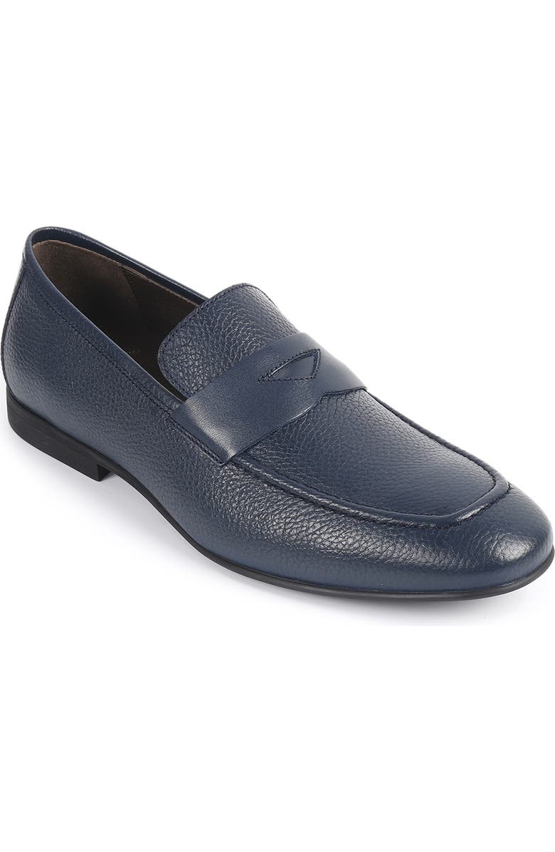VELLAPAIS Amaretto Penny Loafer, Main, color, Navy Blue