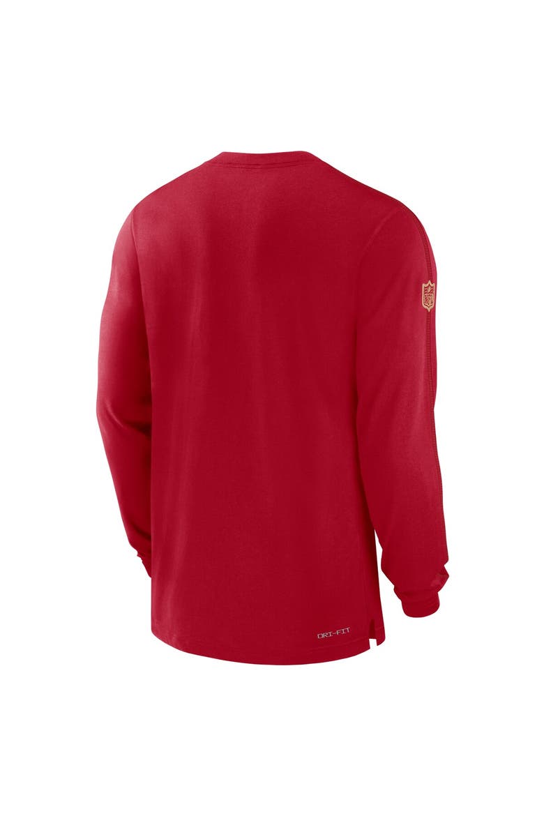 Men's Nike Scarlet San Francisco 49ers Sideline Player Performance Long Sleeve T-Shirt, Alternate, color, Scarlet