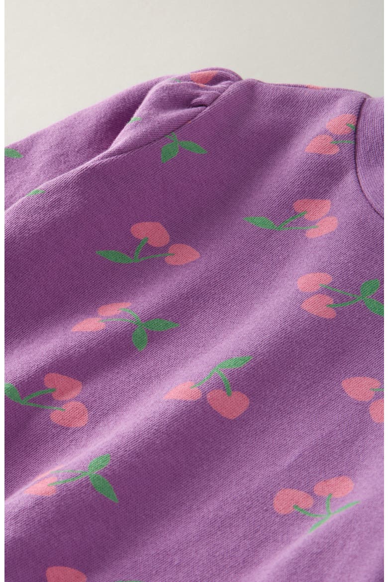 Kids' Relaxed Fit Crewneck Sweatshirt & Leggings Set, Alternate, color, PURPLE CHERRY HEARTS- PURPLE