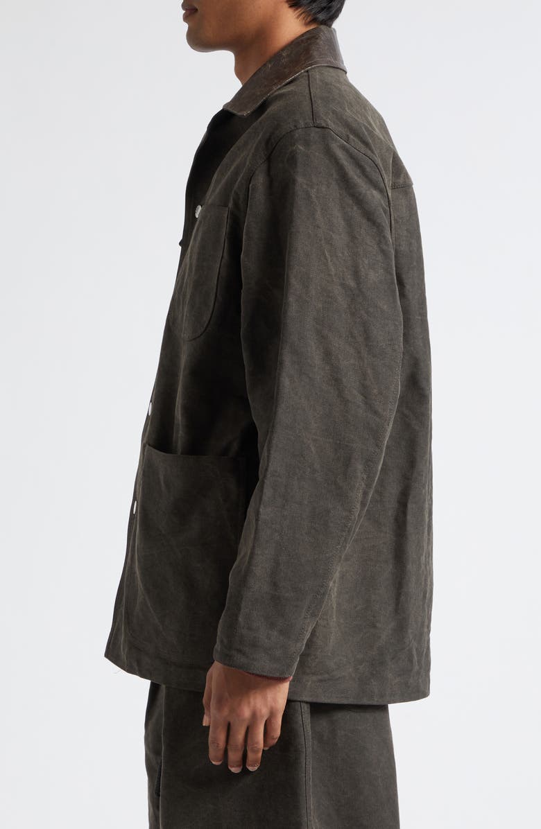 SONG FOR THE MUTE Cotton Moleskin Barn Jacket, Alternate, color, Black/Brown