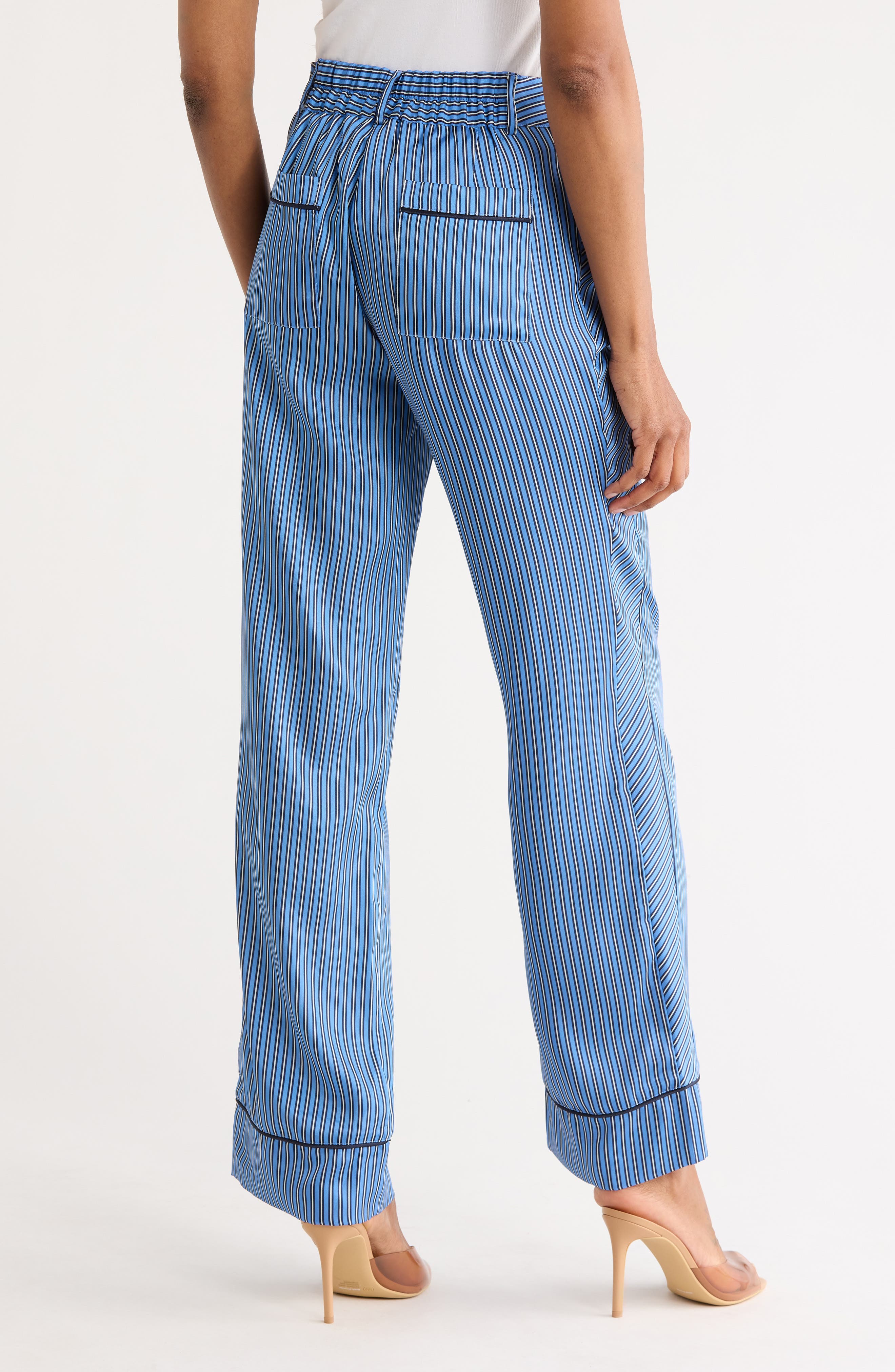 Demetria Boarder Stripe Pants - image 2