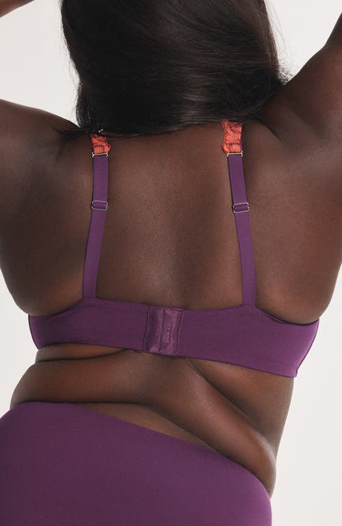 Savage X Fenty Swirly Girly Unlined Plunge Bra In Purple