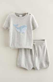 Nordstrom Motif Short Sleeve Cotton Blend Sweater & Shorts Set