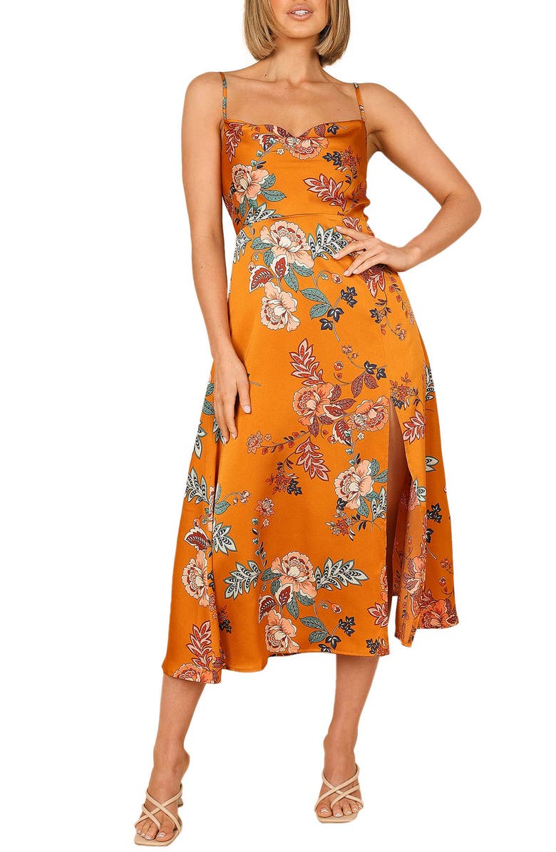 Petal & Pup Alejandra Floral Print Midi Dress, Main, color, 