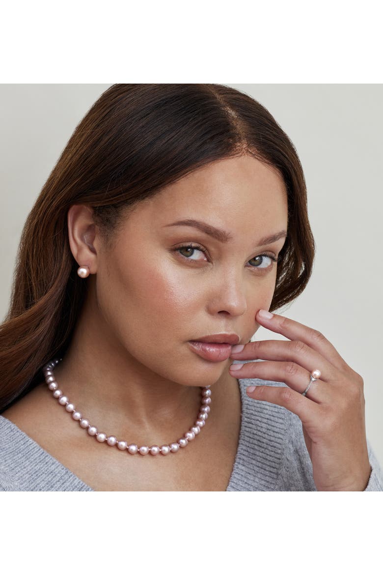 8.0-8.5mm Pink Freshwater Pearl Necklace - AAA Quality, Alternate, color, Pink Pearls