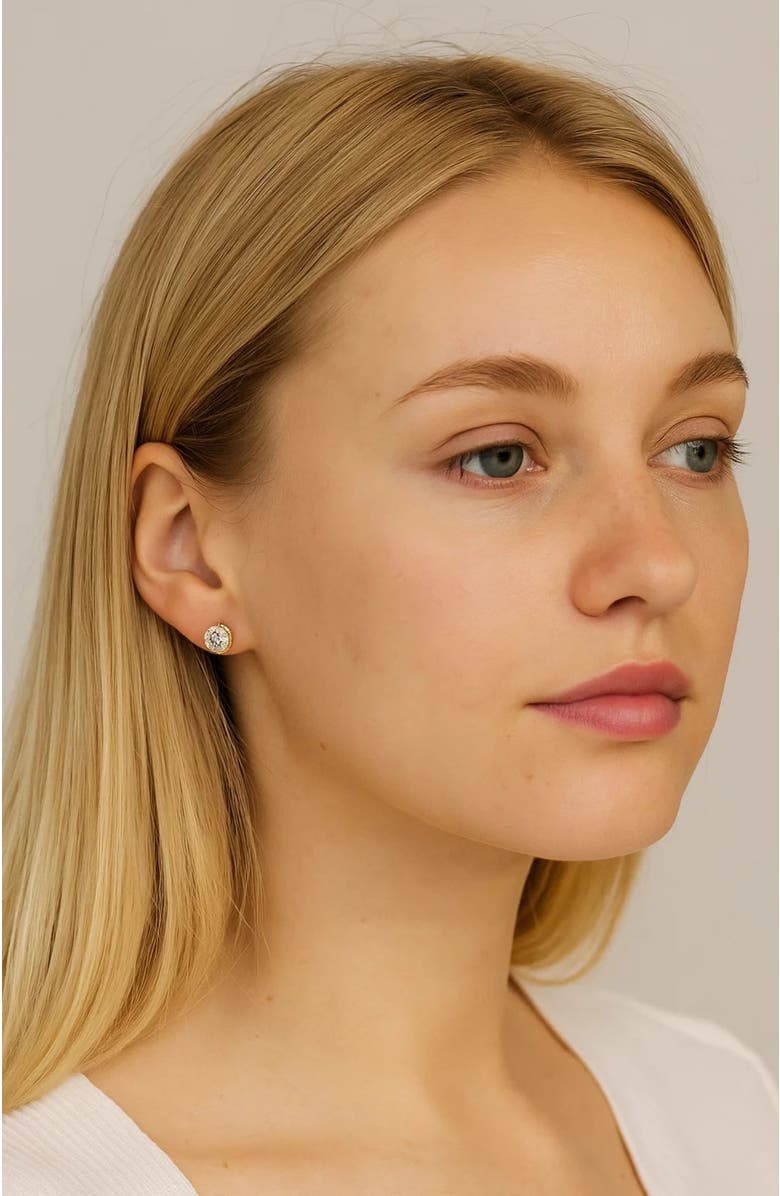 Hollywood Sensation Emma Timeless Sparkle Crystal Stud Earrings, Alternate, color, Silver