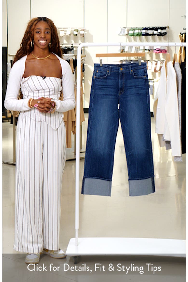 The Checkerboard Duster Flood Cuff Jeans (Women) | Nordstrom