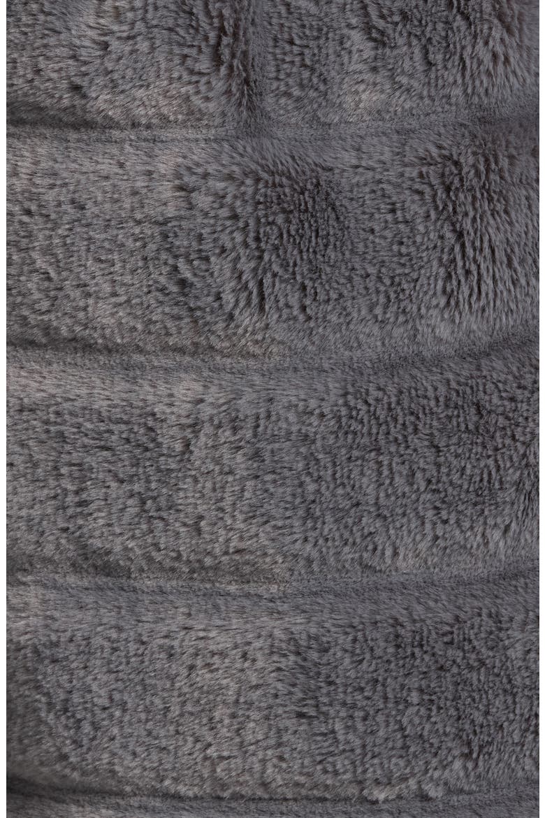 Rib Faux Fur Robe, Alternate, color, GREY PEARL