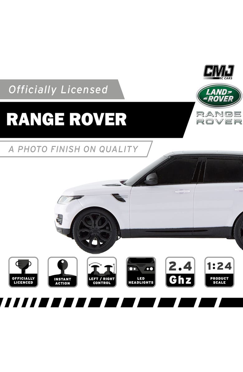 CMJ RC Cars Range Rover White Toy Car 124 Scale, Alternate, color, Multicolored