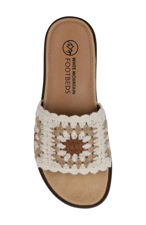Cliffs By White Mountain Maxim Slide Sandal In Cream Multi Fabric