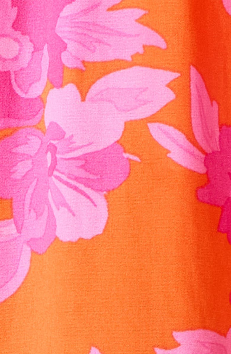 SUGARLIPS Cala Floral Tiered Cotton Maxi Dress, Alternate, color, Orange-Pinks-Multi