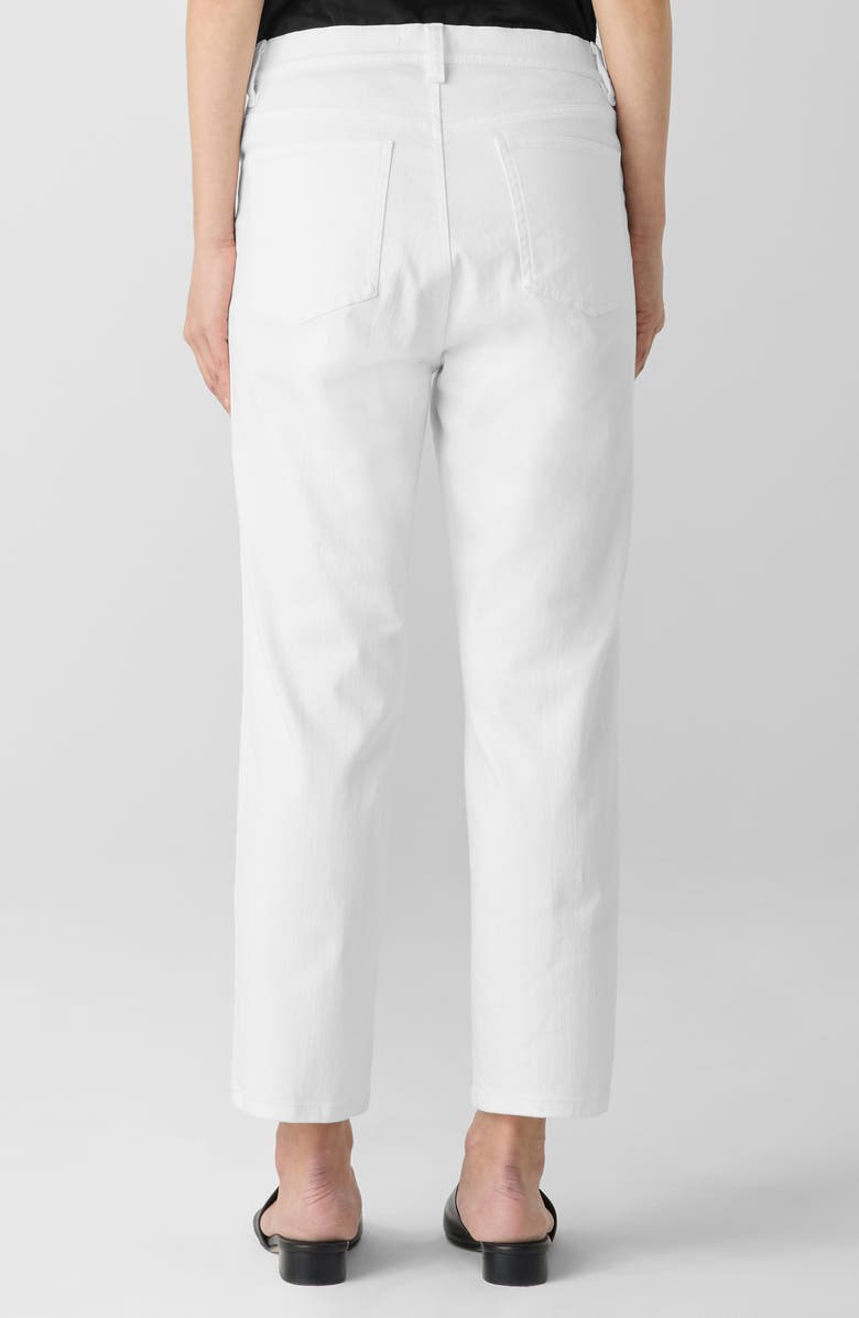Eileen Fisher High Waist Crop Straight Leg Jeans, Alternate, color, White