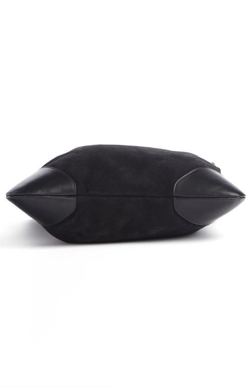 Isabel Marant Amuko Suede & Leather Hobo Bag In Black